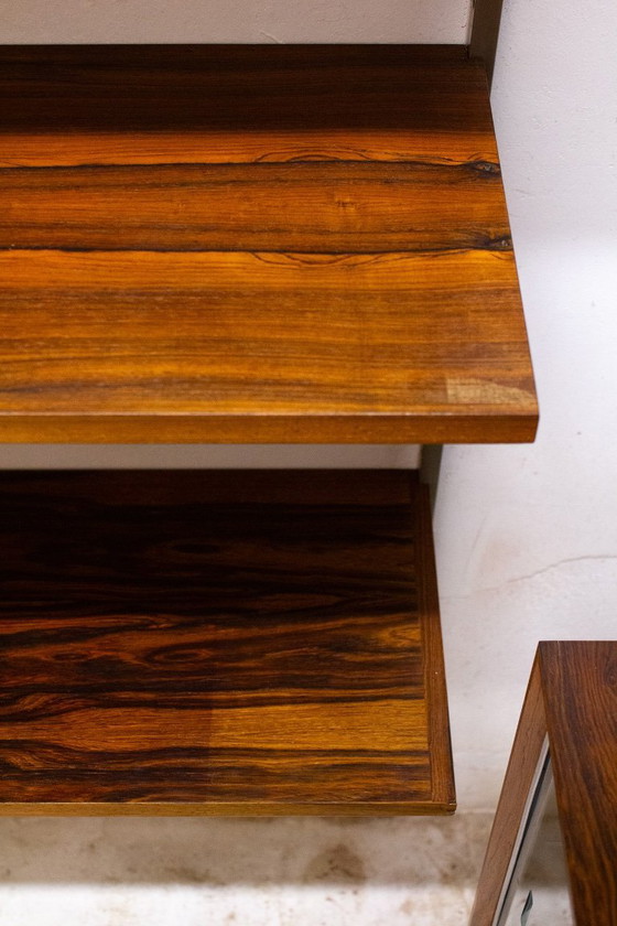 1960s Modular Rosewood Tetex Wall System – Wall cabinet, Metal (photo 7 of 8)