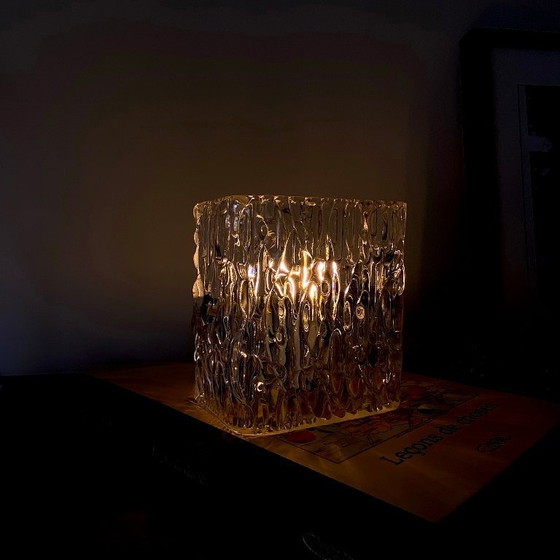 Image 1 of Antike Wandleuchte aus dickem, strukturiertem Glas