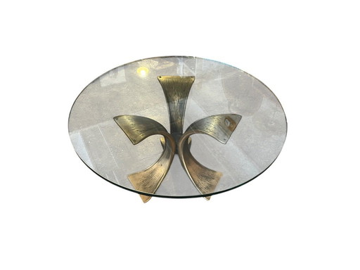 Tavolino da caffè in bronzo di Luciano Frigerio