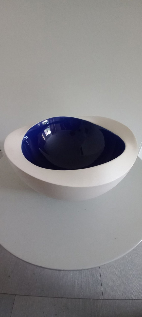 Olav Slingerland Flow Bowl Large Cobalt Blue Dutch Design Rob Popa – Sculpture, Ceramic (photo 2 of 6)