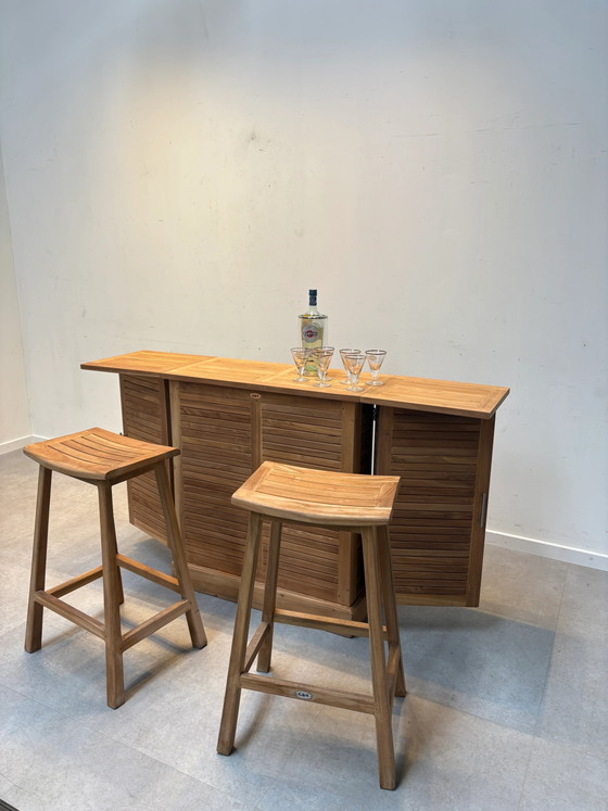 Outdoor Bar in Teak Foldable – Wall cabinet (photo 5 of 5)