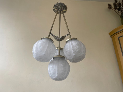 Ceiling lamp Hanging lamp Cherrier & Besnus art deco French