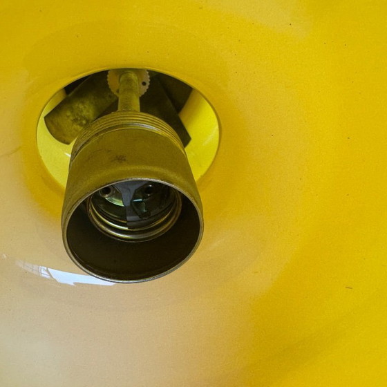 Image 1 of Vintage 1970s Orange Opaline Pendant Light