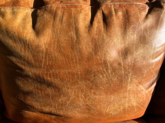 Image 1 of Canapé Poltrona Frau Socrates, design italien, cuir, cognac