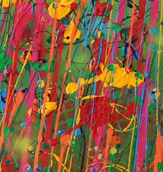 Image 1 of Peinture ancienne "fleurs abstraites 1