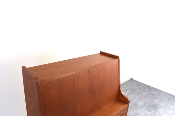 Image 1 of Mid-Century Danish Teak Secretary by Gunnar Nielsen for Tibergaard, 1960s.