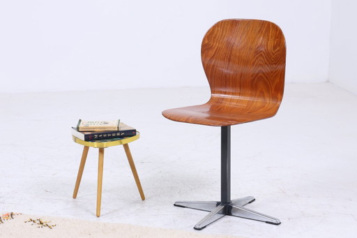 Chaise Vintage en Pagholz des années 60 | Chaise d'école Mid Century | Chaise de cuisine rétro des années 70 #07-21