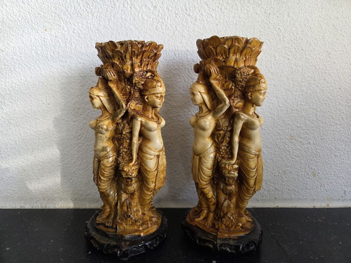 2x Balinese Vases