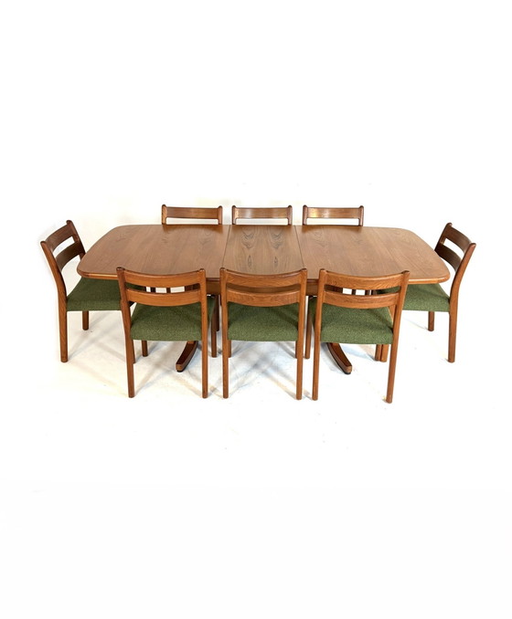 Image 1 of Tavolo da pranzo vintage XXXL estensibile in teak anni '80