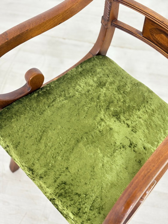 Image 1 of Sedia da scrivania inglese, poltrona, vintage Regency