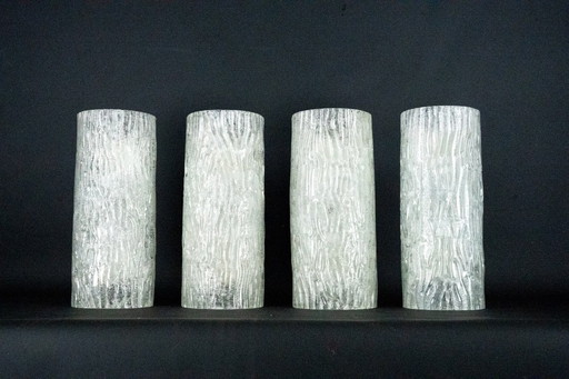 Set of 4 Corteccia Wall Sconces by Toni Zuccheri for Venini, 1960s