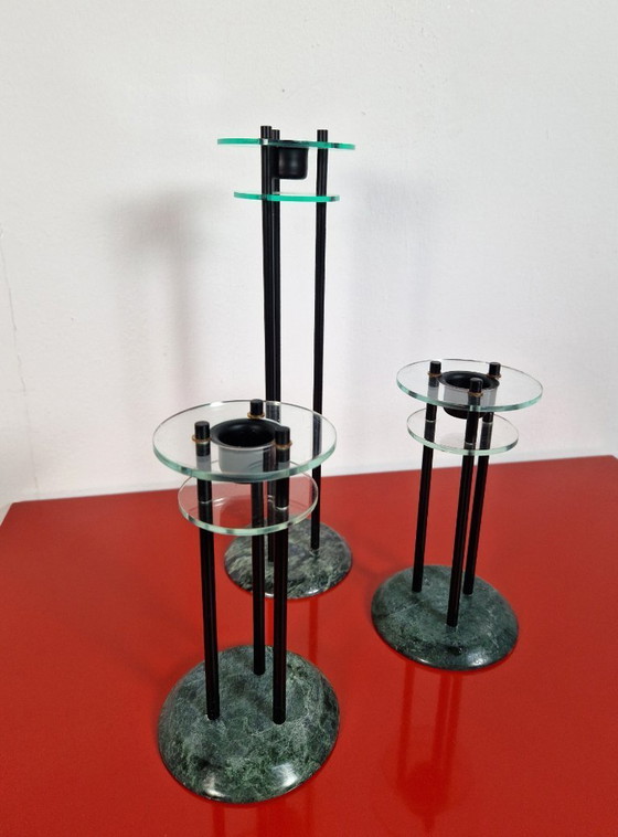 Image 1 of Set di portacandele vintage postmoderni Milano (3)