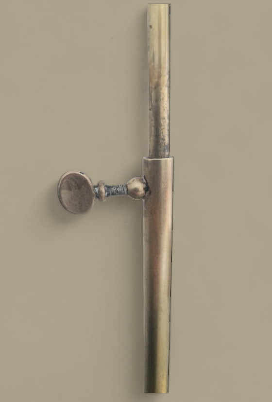 Image 1 of Lampe ancienne Laiton & Opaline - Travail moderniste années 40