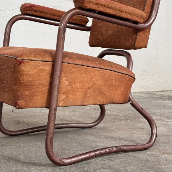 Image 1 of Set aus 2 brutalistischen Stahlrohrsesseln von József Peresztegi, 1960er Jahre – Ungarisches Design