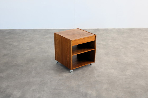 Image 1 of vintage teak sidetable with drawer