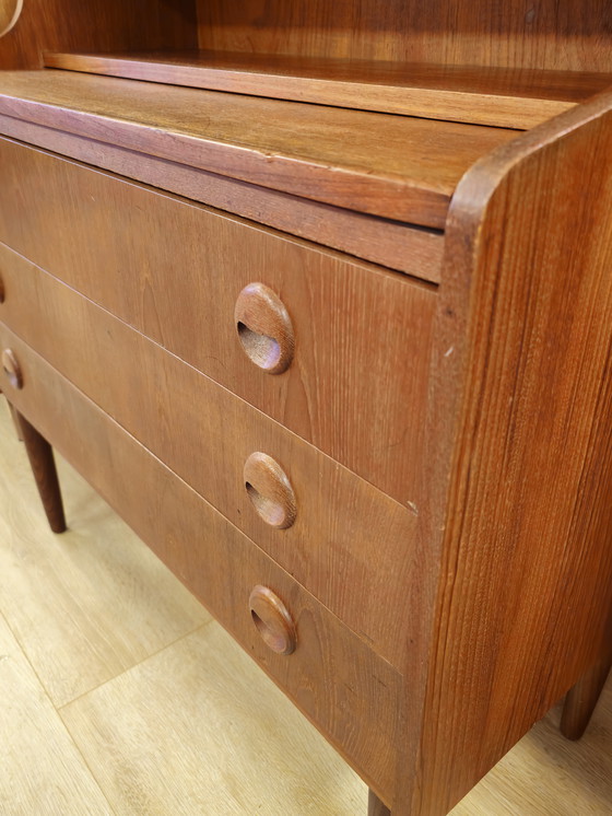 Image 1 of Vintage Deense Boekenkast Openkast Ladekast