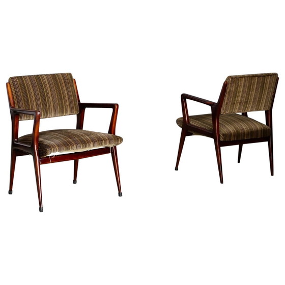 Gio Ponti Stuhl Mod. 110 mit Fornasetti Originalstoff für Cassina 1953 – Esszimmerstühle, Wood (photo 4 of 28)