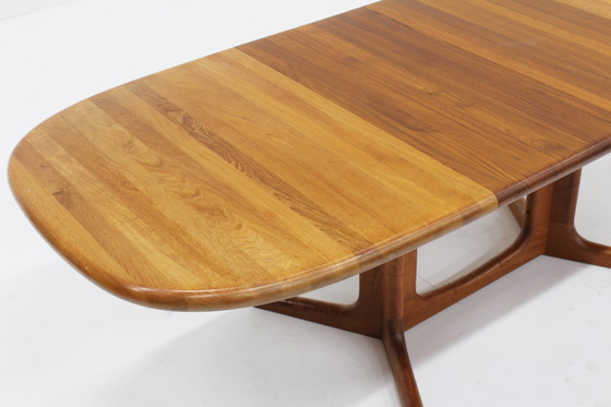 Image 1 of Vintage Danish Oval Extendable Dining Table Solid Teak Glostrup