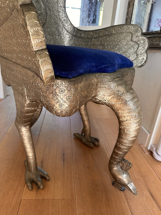 Image 1 of Chaise en forme de paon 1870-1890