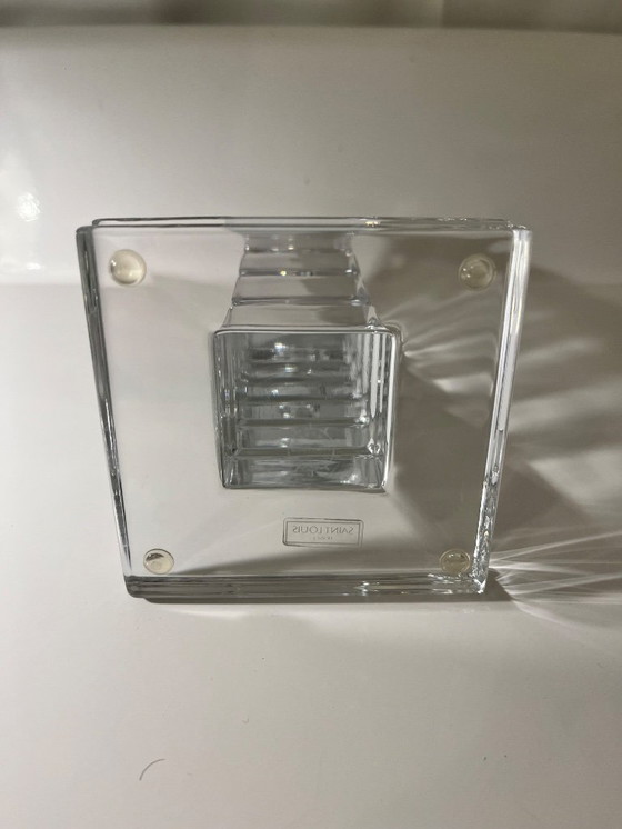 Image 1 of Saint-Louis Kristallleuchter – Entwurf von Jean Sala – Art-déco-Stil – Sehr guter Zustand