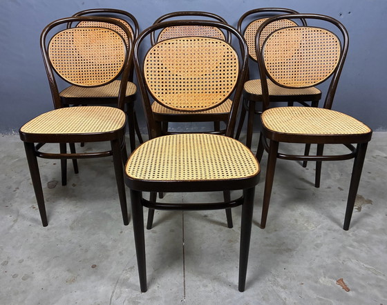 Thonet 215r 6 chairs classic design – Dining chairs, Wood, Rattan (photo 2 of 15)