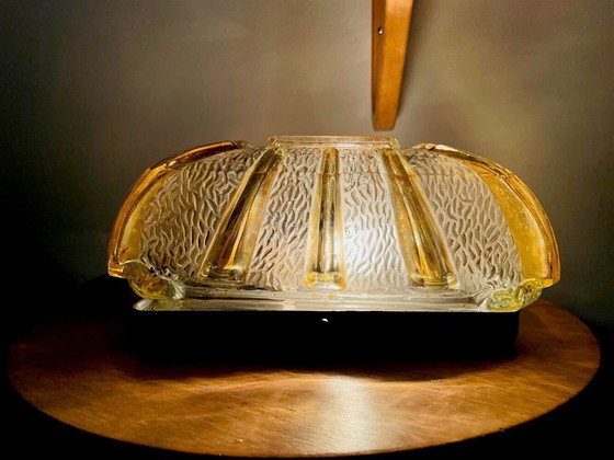 Image 1 of Rechteckige Deckenleuchte oder Wandleuchte aus Muranoglas mit bündigem Einbau