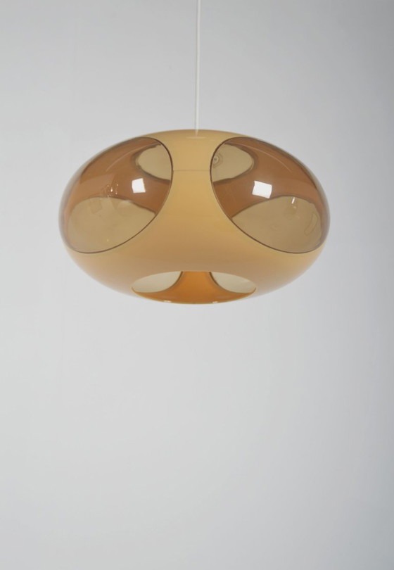 Image 1 of Space age UFO pendant lamp 'Bug Eye' (beige) by Massive, 1970s
