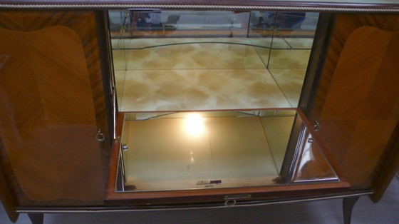 Image 1 of Italie Highboard Buffet Credenza avec bar à la maison, style Fratelli Rigamonti, années 40 50, Mid Century