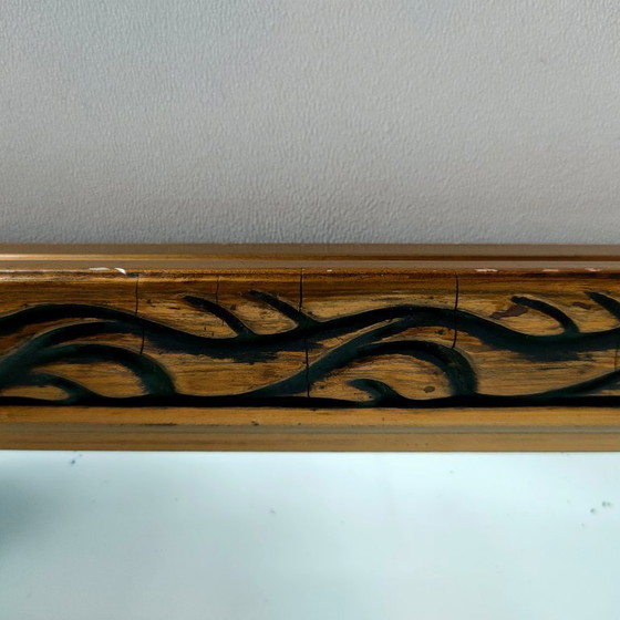 Espejo de cuerpo entero característico del Art Nouveau/Jugendstil (Renacimiento). Espejo de pared (90 x 35 (photo 10 of 12)