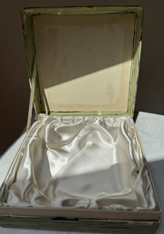 Cendrier Royal Dux en porcelaine or cobalt, boîte d'origine – Accessoires de table (photo 10 of 12)
