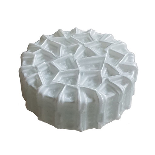 Milk Glass Wall Light with Relief Pattern