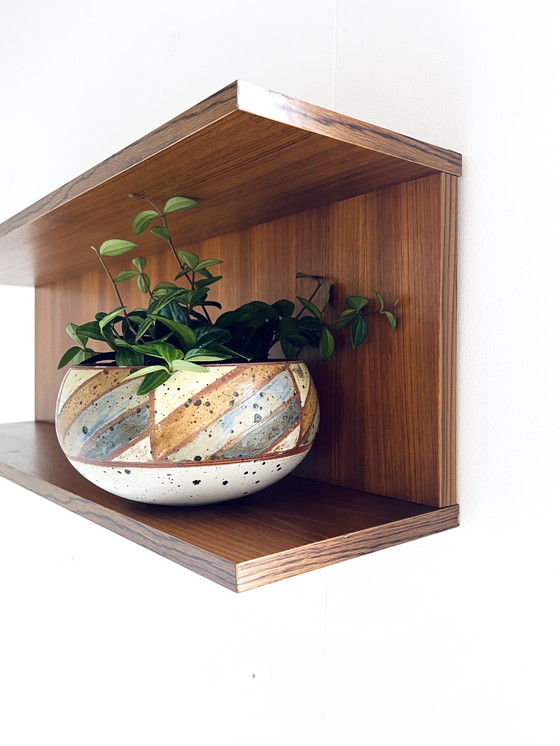 Image 1 of Vintage teak wall shelf '60s