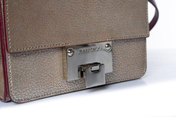 Image 1 of Borsa a tracolla Jimmy Choo modello Rebel in pelle rosa.