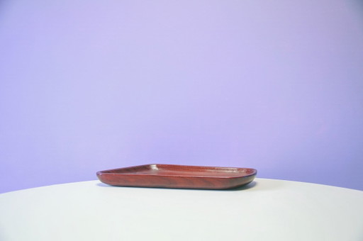 Vintage elongated wooden bowl