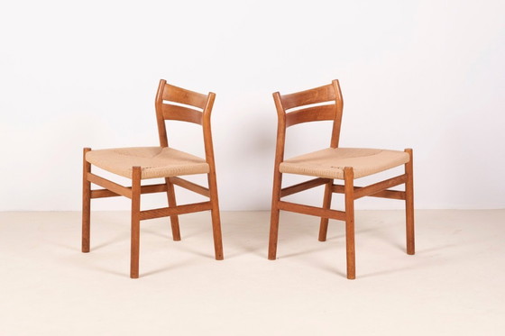 Image 1 of 2x Børge Mogensen BM1 Silla de comedor de roble, años 50 Dinamarca