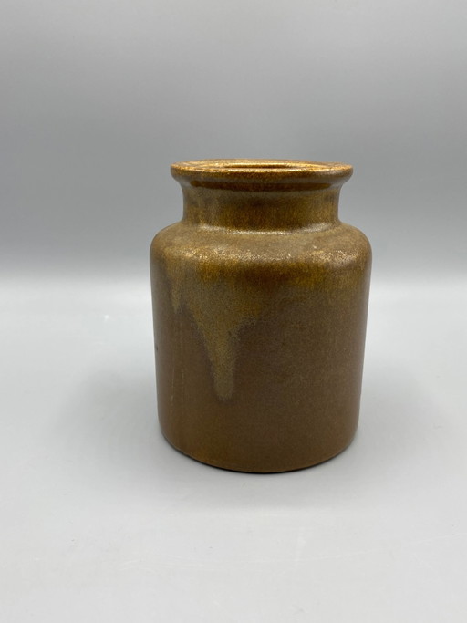 Coppery Brown Stoneware Storage Jar - 12 cm – servies