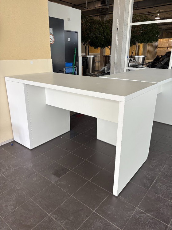 Image 1 of Grand bar/bureau blanc (2 pièces)