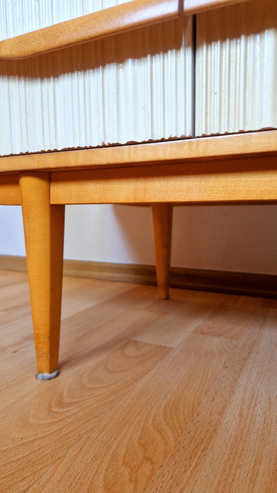 Image 1 of Buffet blond vintage suédois moderne du milieu du siècle, années 1950