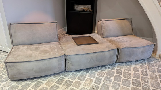 Image 1 of Modulaire bank (Goossens Jim) Micro Leer Alcamara Licht Grijs