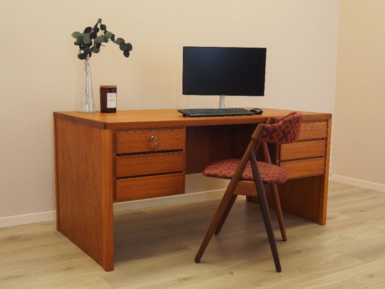 Image 1 of Scrivania in teak, design danese, anni '70, prodotta da Omann Jun