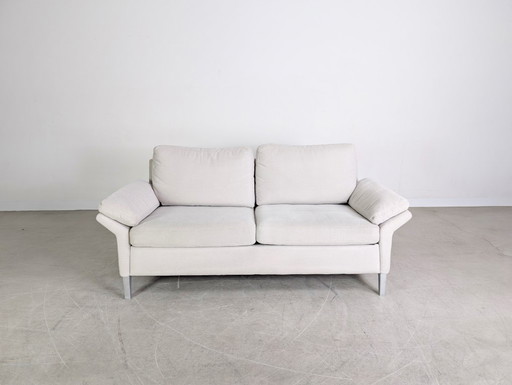 Divano originale Rolf Benz Sofa 3000 a due posti, design beige crema