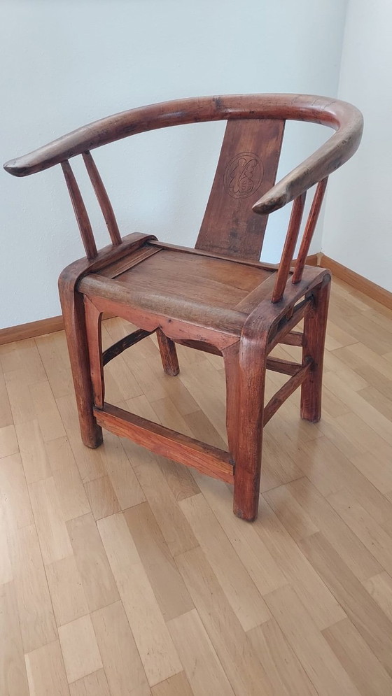 Image 1 of Antique Shandong horseshoe chair.