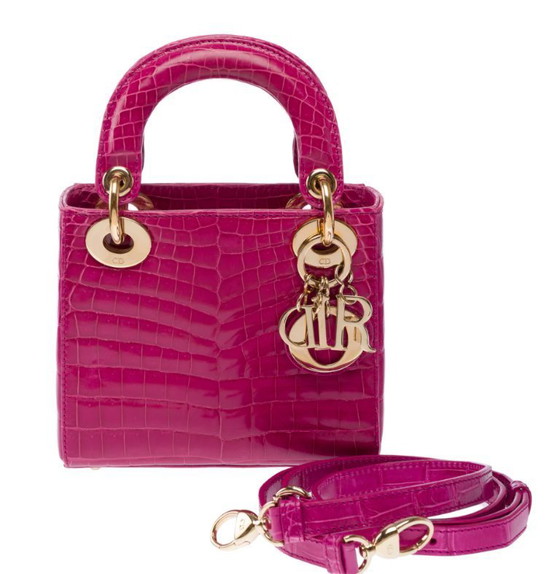 Image 1 of Sac DIOR Lady Dior en Crocodile Rose - 103491