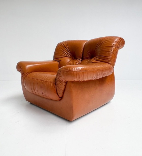 Image 1 of PelleRossi-Sessel aus cognacfarbenem Leder, 1960er Jahre