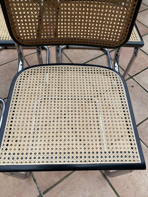 4x Marcel Breuer Stile Cesca B32