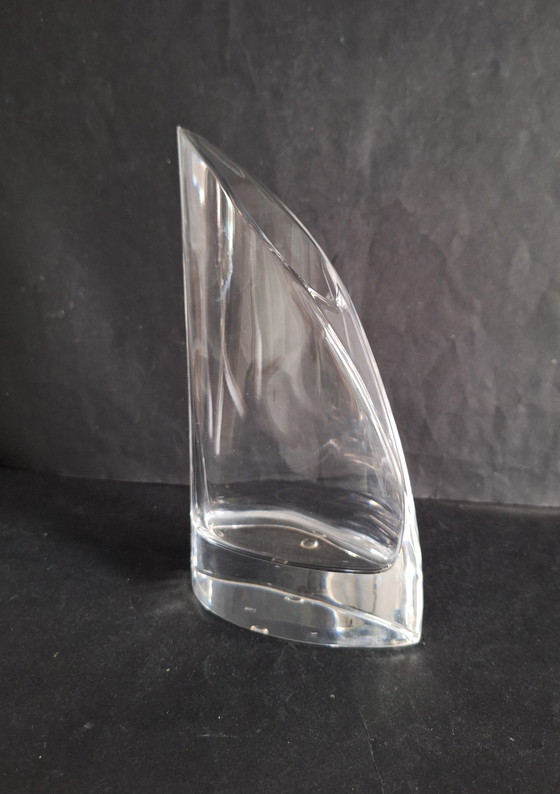 Image 1 of Collevilca Italy crystal vase type "La Vela". Design Ambrogio Pozzi 1990.