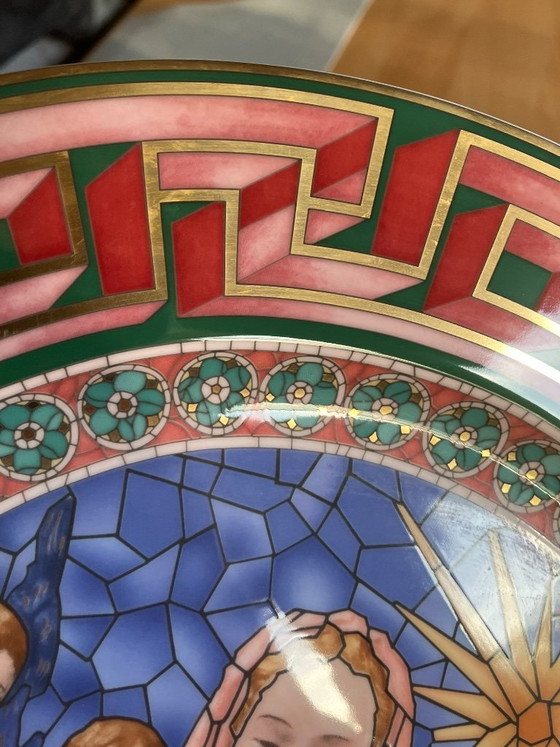 Image 1 of Assiette murale Versace par Rosenthal « Dieu est né » 2001