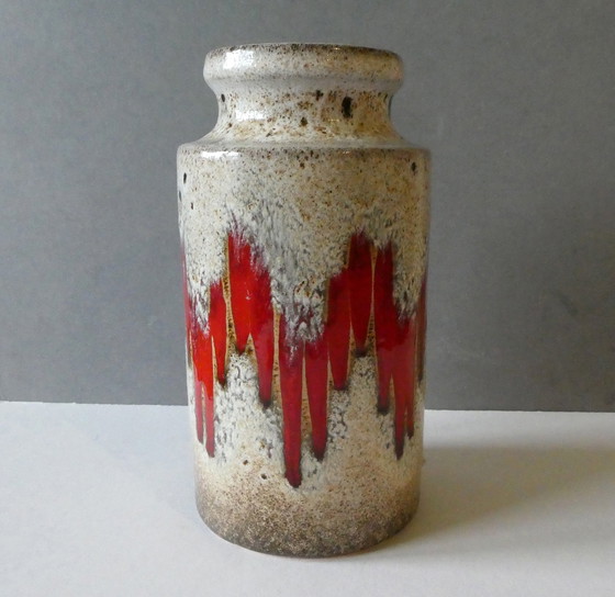 Image 1 of Vase de Scheurich, Allemagne années 1960, design Lora, style goutte-zigzag