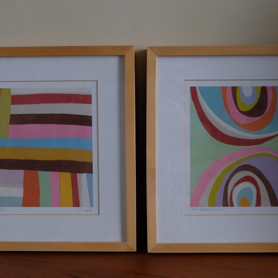 Offsetlithografie "Colour Pattern No. 4" en "Colour Experiment No. 28" by D. van B. voor IKEA (photo 4 of 12)
