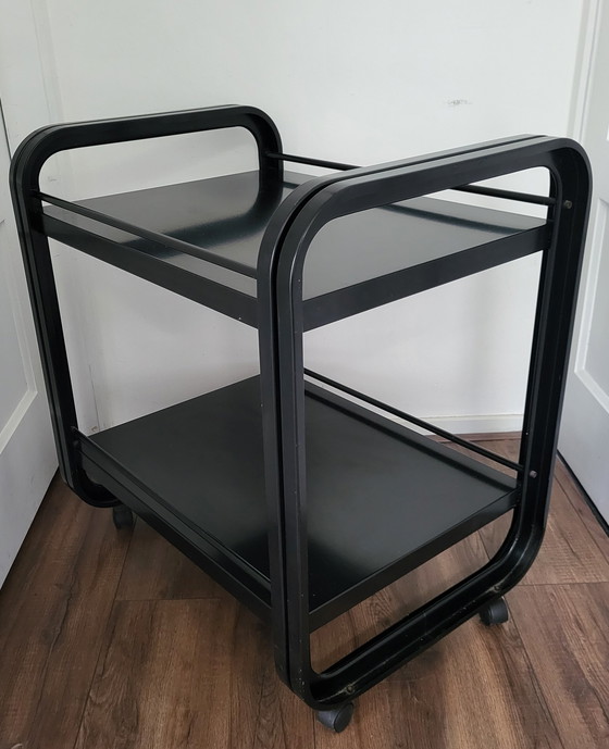 Image 1 of Chariot vintage en métal noir années 1980/90.